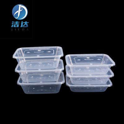 China Rectangular Microwavable Take Out Clear Color Disposable Food Containers With Microwavable Lids for sale