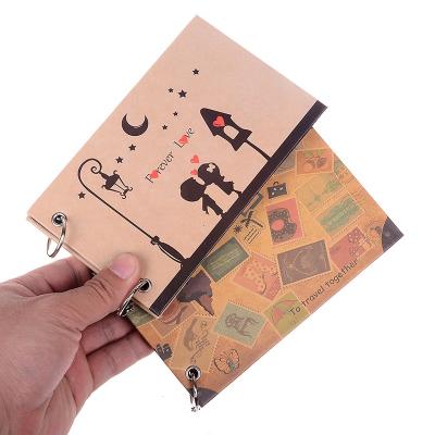 China Paper Baby Kids DIY Handmade Self Adhensive 5 Inch Mini Couple Love Travel Vintage Album Wedding Kids Photo Album for sale