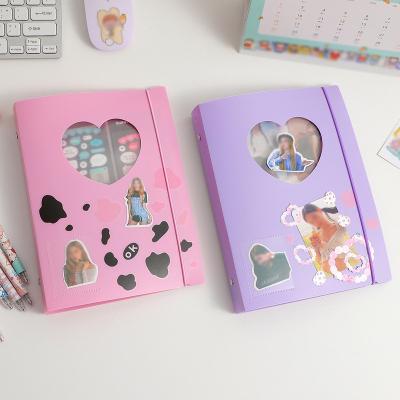 China PVC A5 Heart PP Inner Pockets Album Holder 3 Inch 5 Inch 7 Inch Photo Album Album Props Stickers Pockets for sale