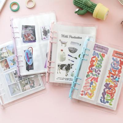 China Clear PVC A5 PP Inner Pockets Album Holder for Photo Scrapbook Props Stickers Pockets Money Collection Book Album Decor for sale