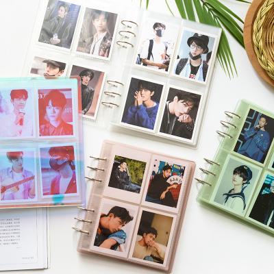 China A5 Acrylic PVC Jelly Color Album Holder Binder Cover PP Inner Pages For 3 Inch Photo Scrapbook Props Stickers Pockets for sale