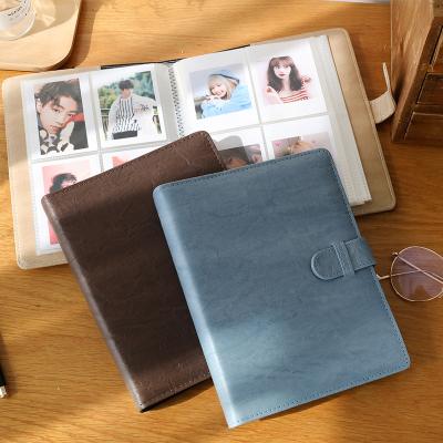 China PVC Vintage PU Leather Album Holds 256 Pcs Photos For Mini Fuji Instax And Name Card 7s 8 Photo Album 25 50s for sale