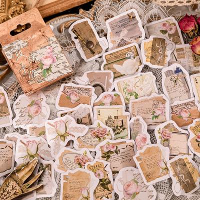 China Europe 46 Pcs Vintage Vintage Rose Flower Craft Paper Decor Old Style Papers For Decor Scrapbook Album for sale