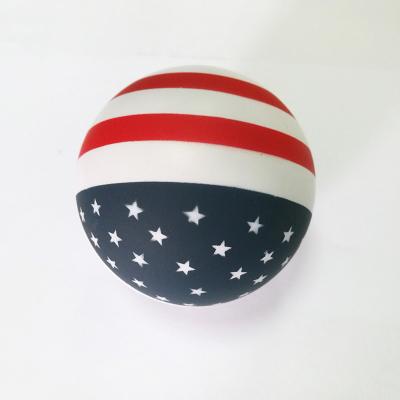 China Anti American Flag Promotional Paint Foam PU Toy Stress Ball Toys For 4th Of July Independence Day for sale