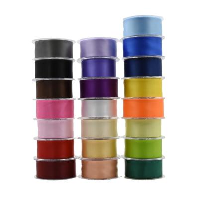 China Sustainable Changxu (15m/Roll) 38mm Wholesale Cheap Price Double Sided Satin Ribbon Roll Color Red Black Rose Gold Blue Satin Ribbon for sale