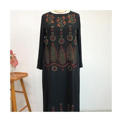 China Simple Hot Sale 100% Polyester Maxi Standard Long Muslim Gown Woman Dress for sale