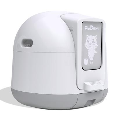 China 2021 Viable Wholesale Portable Pet Care Product Pet Cat Toilet Large Automatic Cat Trash Can for sale