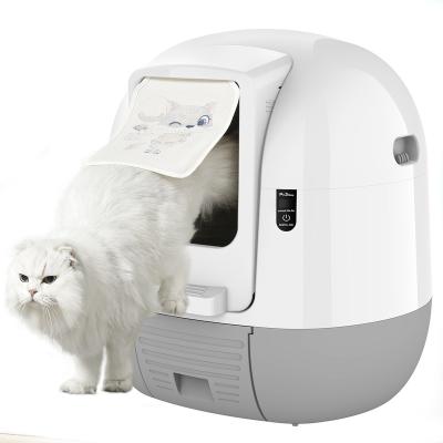 China New Sustainable Upgrade Luxury Smart Automatic Self-cleaning Cat Toilet Large And Mobile App Control Cat Litter Box for sale