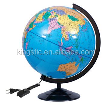 China PVC Plastic Education Teaching Plastic World Globe 32cm Illuminated Globe for sale