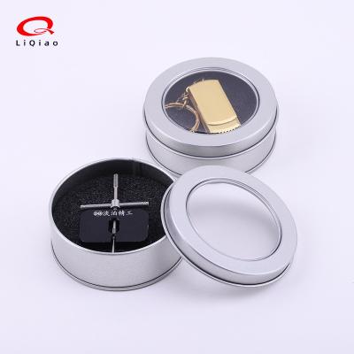 China Recyclable Tin Case Cosmetics Nail Storage Tin Box U Disc Candle Badge Metal Box Packaging Round Tinplate Container Hair Balm Wax for sale