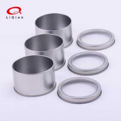 China Gift & Food Packaging Round Cake Craft Customized Cookie With Lid Metal Box Storage Container Empty Silver Tin Boxes Gifts And Crafts for sale