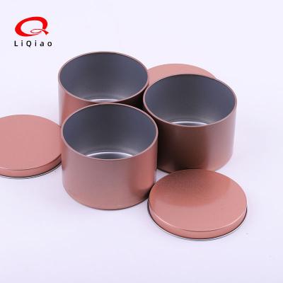 China Bean With Lids Metal Tin Coffee Tea Storage 2OZ 4OZ 8OZ Tinplate Candle Metal Jars Tin Wholesale Round Sealed Containers Global Package for sale