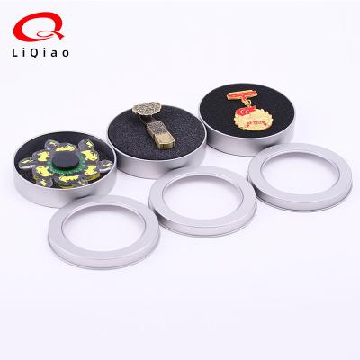 China Recyclable Customizable Metal Tin Box Stain Tin Box Logo Bracelet Fingertip Gyro Round for sale