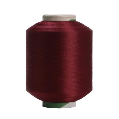 China Core Spun Yarn SCY Batch Color Coated Yarn Custom Yarn 2075 Wine Red 3075 4075 Regular Knitting Covered Spandex Yarn for sale