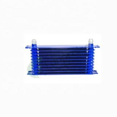 China AN10 Transmission Vehicle Engine Trust Aluminum Universal Style For Japanese Car Oil Cooler Kit 10Row Blue for sale