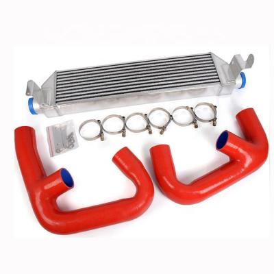 China Good Auto Cooling System Factory Price Fit For Volkswagen Golf R GTI MK7 2.0T Twin Intercooler Kit Upgrade +Red Hose Kit for sale