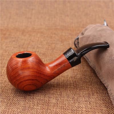 China Rose Smoking Pipe Wooden Tobacco Pipe New Design Wooden Pipe for sale