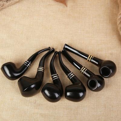 China Classical Ebony Products Supply Yiwu Ebony Smoking Pipe Pipe Tobacco Handmade For Pipe for sale