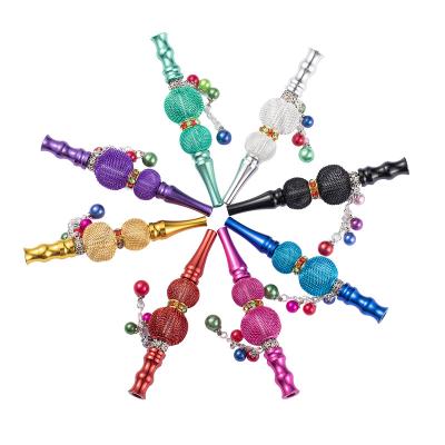 China Aluminum+Alloy+Rhinestone Fashion Jewelry Alloy Hookah Handmade Inlay Mouth Tips Shisha Chicha Narguile Filter Tip Hookah Mouthpiece for sale