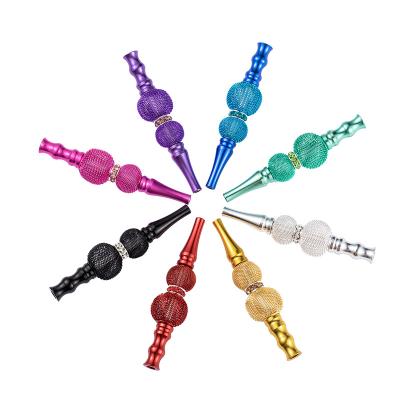 China Aluminum+Alloy+Rhinestone Metal Hookah Mouth Tips Accessories Hookah Shisha Mouthpiece Smoking Holder for sale