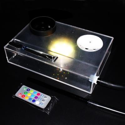 China Wholesale Quick-selling acrylic shisha hookah full set acrylic square corner box with LED for living room 1 for sale