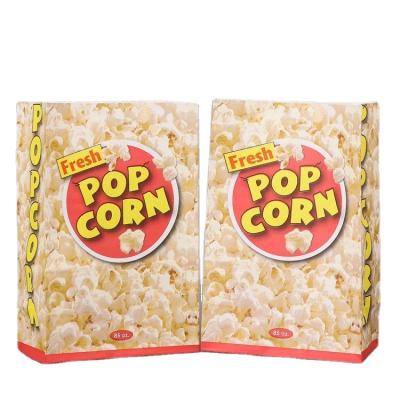 China Recycled Materials Wholesale Custom Full Color Printing Logo Branded Pop Corn Bags Popcorn Packaging Paper Bag With Food Grade Paper Bag for sale