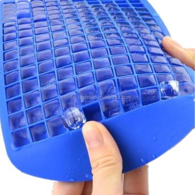 China 160 Viable Ice Cube Frozen Silicone Cube Bar Pudding Tray Mold for sale