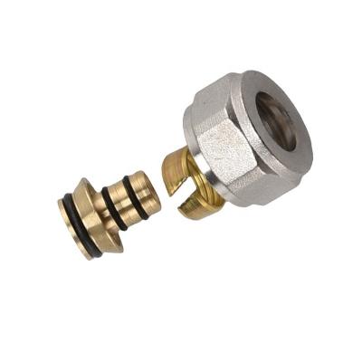 China Modern Radiant Heat Connectors Diverse Pex Pipe Compression Adapter Connection For Manifolds for sale