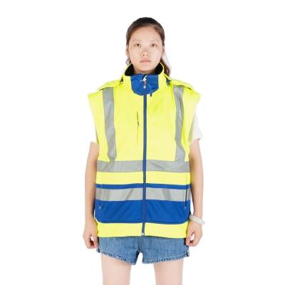 China Water Resistant Hi Strength Safety Shell Jacket Detachable Soft Reflective Reflective Wear for sale