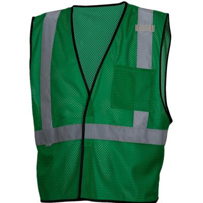 China Water Proof Led Mesh Safety Led Running Vest Construction Engineering Safety Reflective Green Vest With Reflective Markings for sale