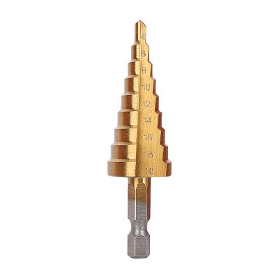 China Wood Drilling Flute Subland Straight Taper Starting Hss Step Drill Bit Set For Wood And Metal for sale