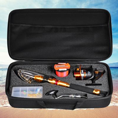 China Outdoor activities fishing tackle set including remote carbon scope fishing lure rod+ reel+ line+ bag+ lure box for sale