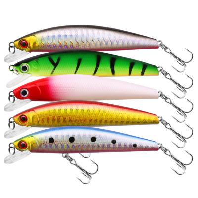 China Lure Factory Direct Sale Minnow Wobblers Floating Hard Plastic Fishing Lure With Treble Hooks for sale