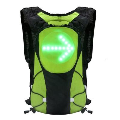 China New Waterproof LED Flashing Light Backpack Wireless Remote Control Cycling Backpack for sale