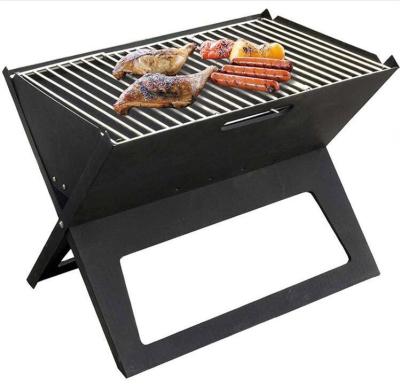 China Easily Assembled Folding Outdoor BBQ Portable Steel Camping Iron Charcoal BBQ Grill for sale