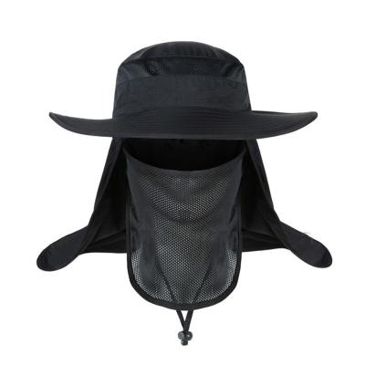 China Picture 360 ​​Degree Outdoor Sunshade Hat Sun Protection Fishing Bucket Bucket Hat UV Fisherman Hat for sale