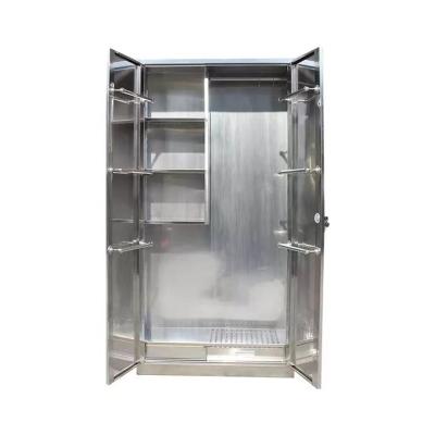 China Spinning Best Selling 2 Door 304 Stainless Steel Metal Storage Cabinet Clean Room for sale