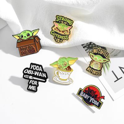 China Europe High Quality Fashion New Jedi Movie Enamle Pins Baby Yoda Pin for sale