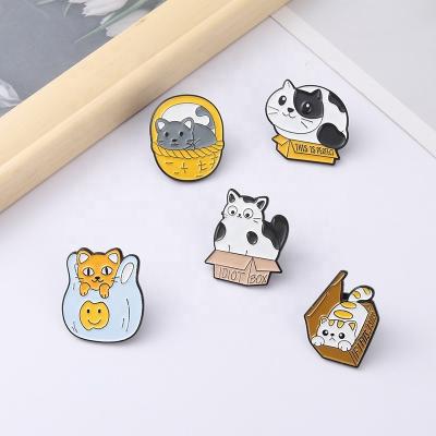 China New Design Europe Creative Wholesale Fashion Cartoon Cute Box Brooch Pins For Kids Friends Enamel Pins for sale