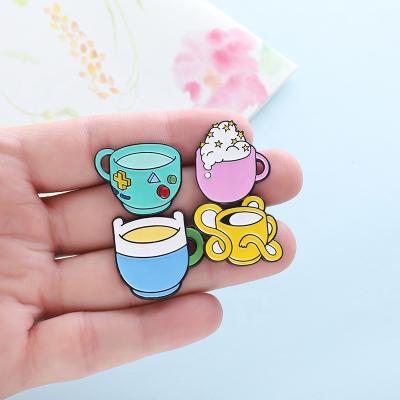 China Cute Princess Brooches Cartoon TV Show Enamel Pins Funny Europe Mug Badge For Kids Children for sale