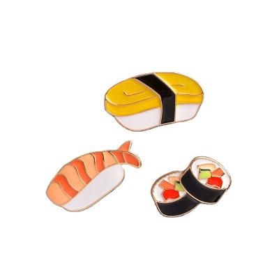 China Europe Food Japanese Cuisine Pins Enamel Pins Pin Shirt Badge Fashion Gift Brooch Bento Rice Roll Salmon Sushi for sale