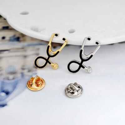 China Europe Stethoscope Brooch Pins Nursing Jewelry Medical Jewelry Doctor Gift Graduation Gift enamel pins for sale