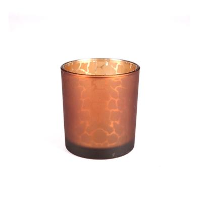 China Classical Gold mercury candle tealight holder Jar / flashing glass vessel for sale