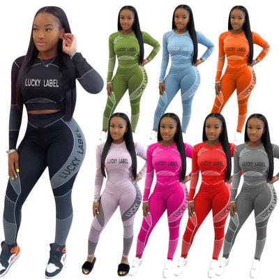 China Breathable Two Piece Skirt Set Letter-printed Long Sleeves Sets For Women Two Piece Piece Set Tracksuit for sale