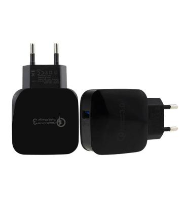 China Wholesale High Quality Mobile Phone Portable QC 3.0 Quick Travel Adapter QC3.0 QC2.0 USB Wall Charger 5V 3A Quick Wall Charger for sale