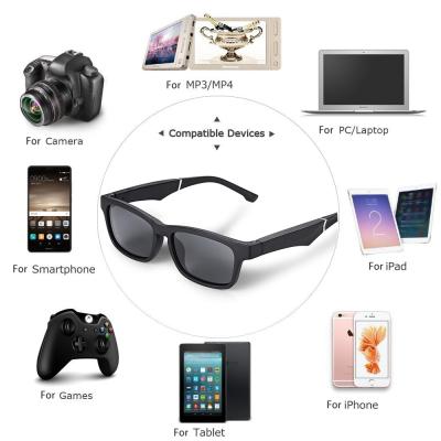 China Bluetooth earphone glasses 2020 smart eye tending glasses with anti-blue light bluetooth 5.0 glass sunglasses lens for iphone 11 for sale