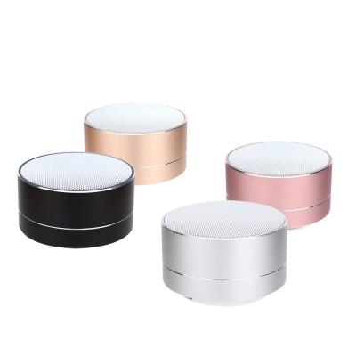 China Mini Promotional Aluminum Material Business Customized Logo Printing A10 Portable Wireless Mini Speaker for sale