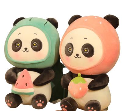 China Cute and cute gift fruit panda plush toy doll factory direct sales can be wholesale children's birthday gifts for sale