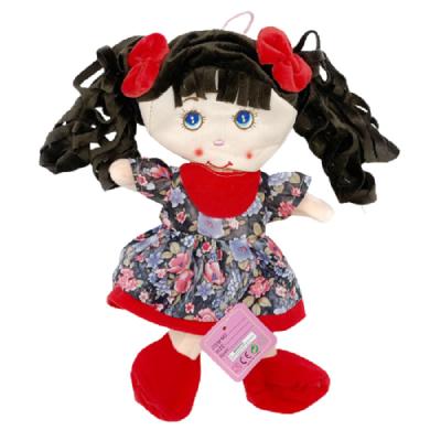 China Wholesale soft floral bow unfilled skirt plush toy doll pp cotton plush toy rag doll tricolor low price sleep doll for sale