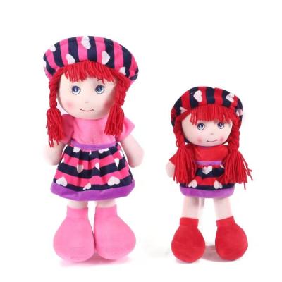 China High Quality Custom Hot Selling Heart Skirt Soft Plush Doll Cheap Price Super Soft Cloth Striped Customizable Music for sale